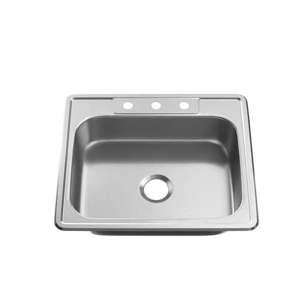 PROFLO Bealeton 25" Drop In Single Basin Stainless Steel Kitchen Sink